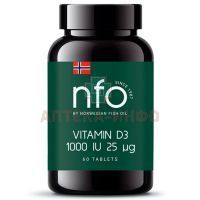 Норвегиан Фиш Оил Витамин Д3 1000МЕ таб. 750мг №60 Pharmatech/Норвегия