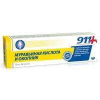 911 Экстренная помощь Окопник и муравьиная кислота гель-бальзам д/суставов разогрев. 100мл Мирролла