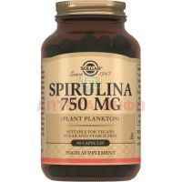 Солгар Спирулина капс. 750мг №80 Solgar Vitamin and Herb/США