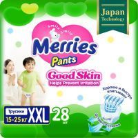 Трусики MERRIES Good Skin разм. XL (15-25кг) №28 Kao Corporation/Япония