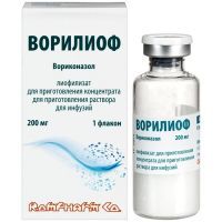 Ворилиоф фл. (лиоф. д/приг. конц. д/приг. р-ра д/инф.) 200мг №1 Rompharm Company/Румыния