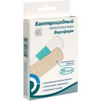 Лейкопластырь бактерицидный ВЕРОФАРМ Эконом натуральн. 1,9 x 7,2см №20 (тел.) Верофарм/Россия