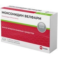 Моксонидин Велфарм таб. п/пл. об. 0,4мг №14 Велфарм/Россия