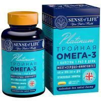 Тройная омега-3 Sense of Life капс. №60 Quantum Solutions Group LTD/Соединенное Королевство