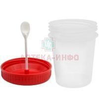 Контейнер д/сбора биоматериалов 60мл н/стерил. (ложка-шпатель) Кэррот