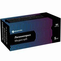Лизиноприл Медисорб таб. 5мг №90 Медисорб