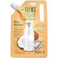 Маска MISSHA Talks Vegan Squeeze Mega Nuyritious энерджайзер кремовая с экстрактом нони и кокоса 10г Able C&C/Корея