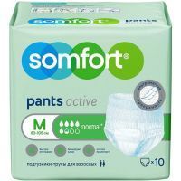 Подгузники-трусы для взрослых Somfort Pants Active Normal Medium №10 AAB Co., Ltd/Китай