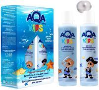 Шампунь-гель для душа AQA baby Kids д/мальчиков с морскими минералами 200мл+пена д/ванн с лавандой 200мл Уник косметик/Россия