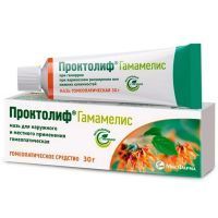 Проктолиф Гамамелис туба(мазь д/наружн. и местн. прим. гомеопатич.) 30г №1 Мосфармфабрика/Россия