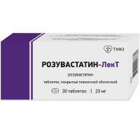 Розувастатин-ЛекТ таб. п/пл. об. 20мг №30 Тюменский ХФЗ/Россия