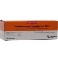 Пиперациллин-Тазобактам Каби фл.(пор. д/приг. р-ра инф.) 4г+ 0,5г №10 Labesfal - Laborato'rios Almiro/Португалия