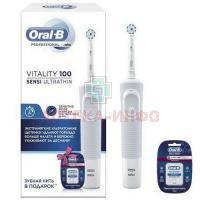 Зубная щетка ORAL-B Vitality электр. 100 Sensi Ultrathin (тип 3710)+нить Pro-expert ClinLine 25м Braun/Германия