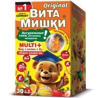 Витамишки Multi + (йод+холин+Д3) д/памяти и внимания пастилки жев. №30 J.Luehders/Германия/Фармтек/Россия