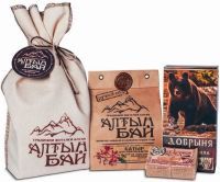 Подарочный набор АЛТЫНБАЙ Для мужского здоровья (чай.нап. Батыр, бальз. Добрыня, мыло Кедровое) Алтын/Россия