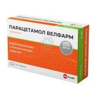 Парацетамол Велфарм таб. 500мг №20 уп.конт.яч. Велфарм/Россия