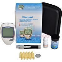 Ригла DIACONT система контроля уровня глюкозы в крови с принадлежностями глюкомет и тест-полоски №10 OK Biotech/Тайвань