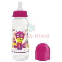 Бутылочка детская LUBBY 12019 Русские мотивы с талией и соской силикон. 250мл Yellowcare/Таиланд