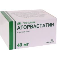 Аторвастатин таб. п/пл. об. 40мг №90 Пранафарм/Россия