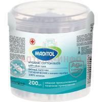 Ватные палочки MADITOL с ионами серебра №200 (стакан) Коттон клаб