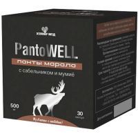 Пантовелл Панты марала с сабельником, мумие и каштаном капс. №30 Хелпер Мед/Россия