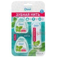 Зубная нить Timedent объемная вощен. 50м №2 + флосс-зубочистки №10 мята Олеос