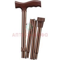 Трость опорная WR-412 складная с Т-обр. рукояткой "бронза" B.Well/Великобритания