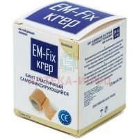 Бинт EM-FIX KREP компрес. эласт. 7,5cм х 4,5м (беж.) Евромед/Россия