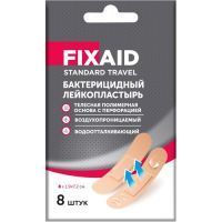 Лейкопластырь бактерицидный ФИКСЭЙД СТАНДАРТ ТРЭВЕЛ влагостойкий 72х19мм №8 (полим. тел.) Верофарм/Россия