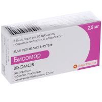 Бисомор таб. п/пл. об. 2,5мг №30 Edge Pharma Private Limited/Индия