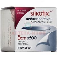 Лейкопластырь SILKOFIX 5см х 500см (неткан. основа) CHHD/Китай