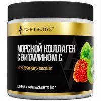 AWOCHACTIVE Коллаген морской с вит. С пор. 150г (банка) клубника-киви Арсенал атлета