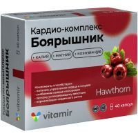 Кардио-комплекс Боярышник с калием, магнием и Q10 Витамир капс. №40 Квадрат-С