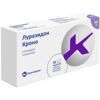 Луразидон Кроно таб. п/пл. об. 40мг №28 (7х4) Канонфарма Продакшн/Россия