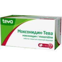 Моксонидин-Тева таб. п/пл. об. 0,4мг №60 Рубикон/Беларусь