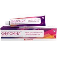 Офломил Дерма туба(крем д/наружн. прим.) 0,25% 15г №1 Glenmark Pharmaceuticals/Индия