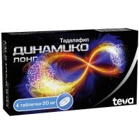 Динамико лонг таб. п/пл. об. 20мг №4 Teva Pharma S.L.U./Испания