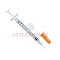 Шприц инсулиновый с иглой 0,5мл U-100 (3-х комп.) (с интегрир. иглой) G29 SFM Hospital Products/Германия