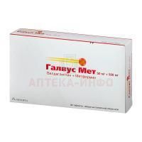 Галвус Мет таб. п/об. 50мг+500мг №30 Novartis Pharma/Швейцария