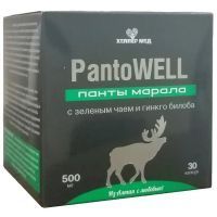Пантовелл Панты марала с экст. зеленого чая, родиолой розовой и гинкго билоба капс. №30 Хелпер Мед/Россия