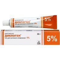Диклоген туба(гель д/наружн. прим.) 5% 50г №1 Agio Pharmaceuticals/Индия