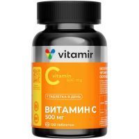 Витамин С Витамир таб. п/об. 500мг №120 Квадрат-С/Россия