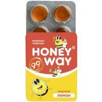 Леденцы HoneyWay Медовый лимон 18г Хани Вэй/Россия