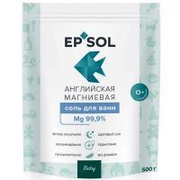 Соль для ванн EPSOL BABY Английская магниевая расслабляющая с 0 лет 500г Аквила
