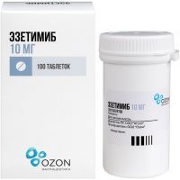 Эзетимиб таб. 10мг №100 (банка) Озон/Россия