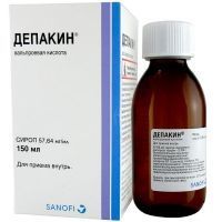 Депакин фл.(сироп) 57.64мг/мл 150мл №1 (шприц доз.) Sanofi Ilac Sanayii ve Ticaret/Турция