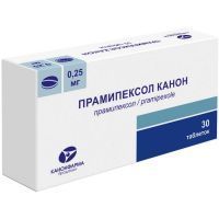 Прамипексол Канон таб. 0,25мг №30 Канонфарма Продакшн/Россия