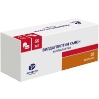 Вилдаглиптин Канон таб. 50мг №28 (7х4) Канонфарма Продакшн