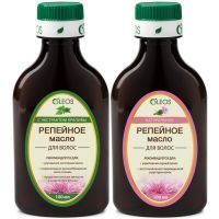 Набор Oleos Репейное 100мл + масло репейное с экстрактом крапивы 100мл Олеос/Россия