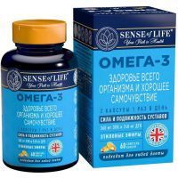 SENSE OF LIFE Омега-3 Здоровье всего организма и хорошее самочувствие капс. №60 Quantum Solutions Group LTD/Соединенное Королевство
